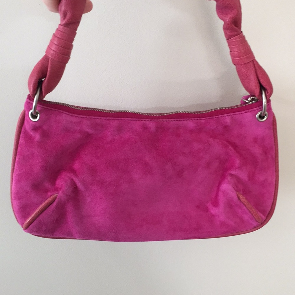 Bottega Veneta Hot Pink Suede Shoulder Bag - Picture 5 of 7